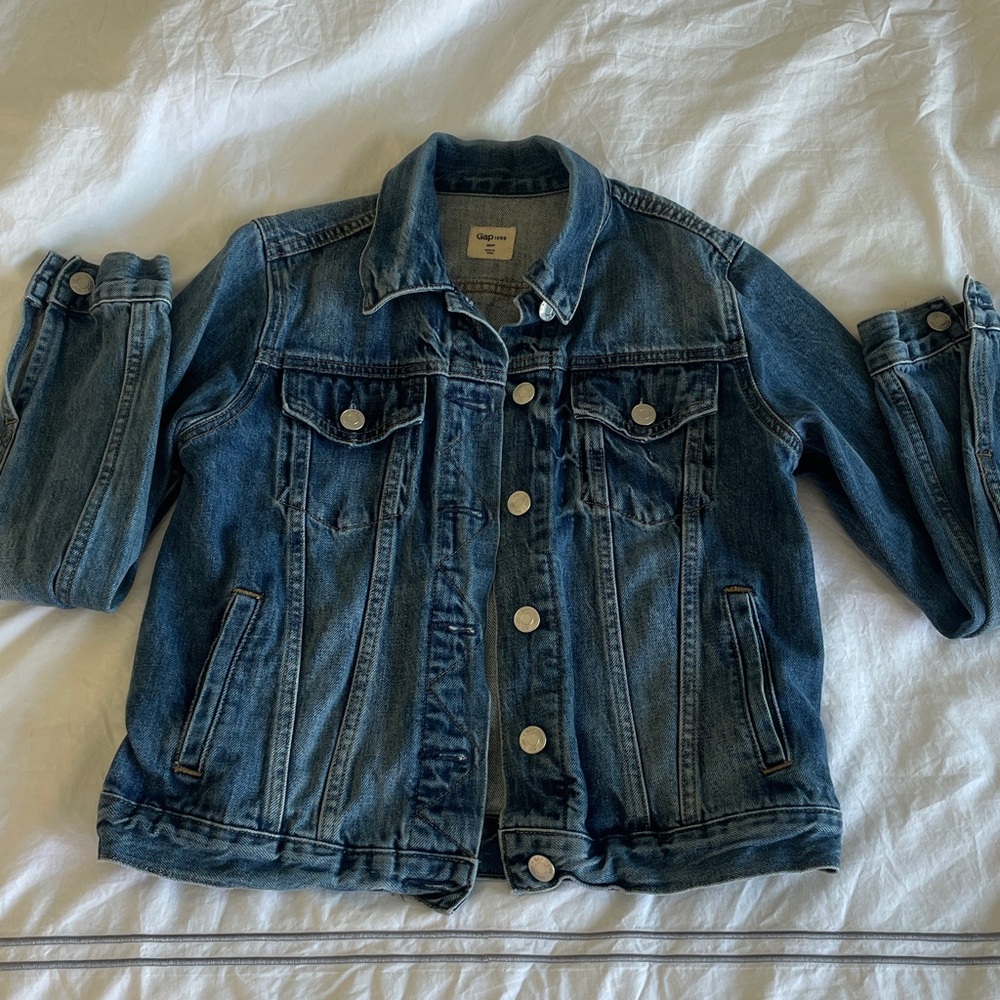 GAP Blue Denim Jacket with Button Front